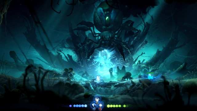 Ori and the Will of the Wisps, spider boss fight, Mora boss