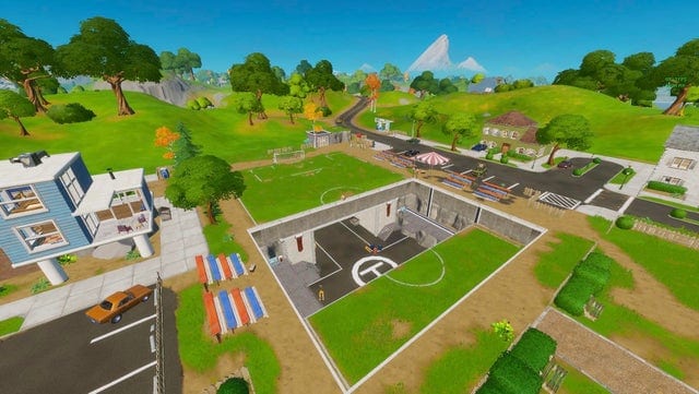 Fortnite pleasant park soccer pitch