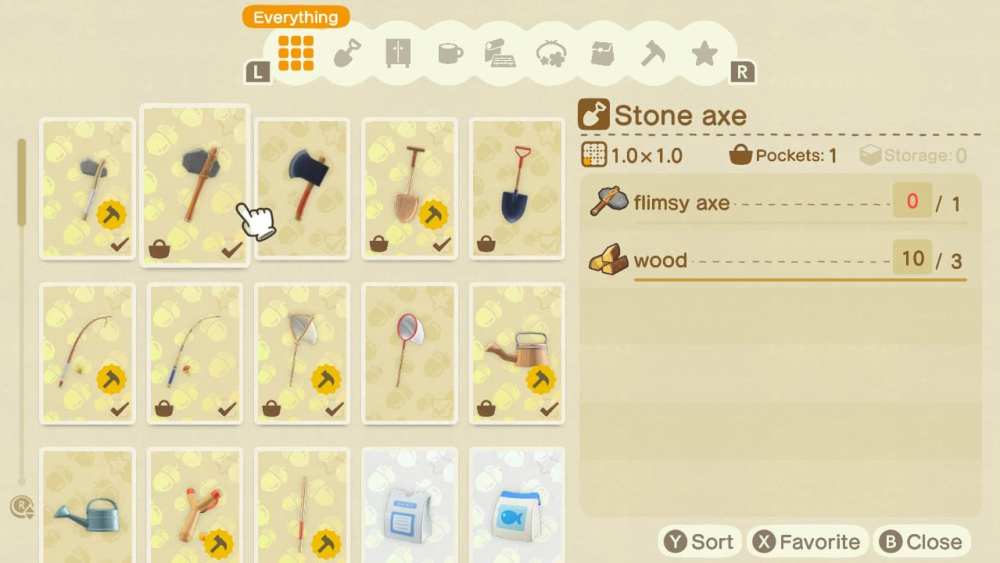 Animal Crossing New Horizons Stone Axe vs. Axe: Which You Should Get