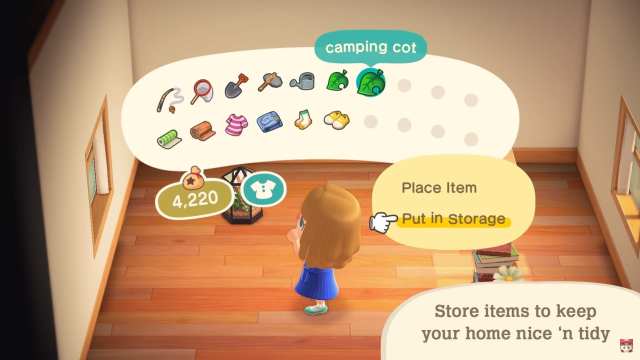store items in Animal Crossing: New Horizons