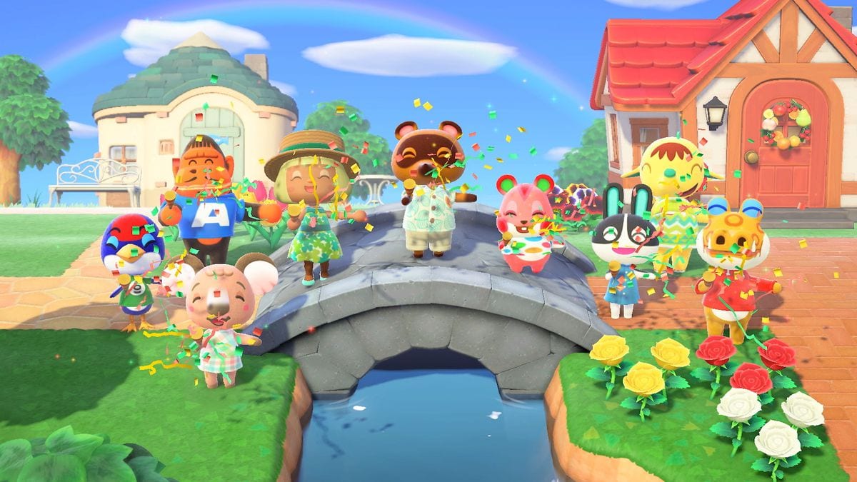 animal crossing new horizons, decorate with flowers