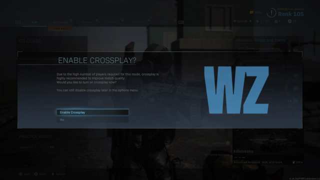 warzone, turn off crossplay