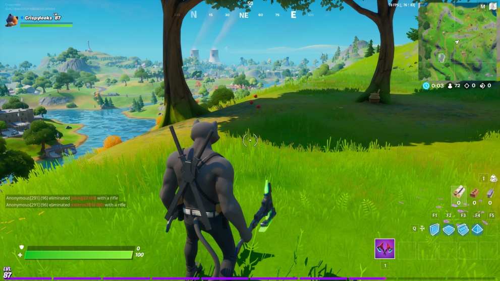 Consuming Foraged Apples in Fortnite