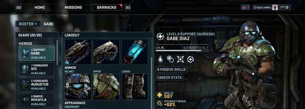customize character appearance gears tactics