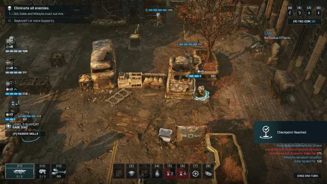 Reaching checkpoints to save in Gears Tactics