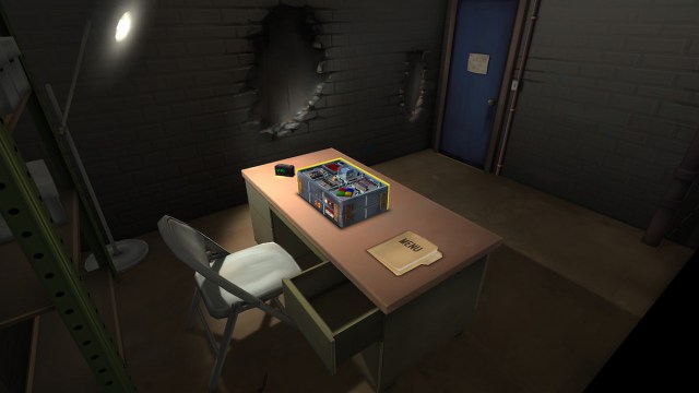 bomb sitting on desk