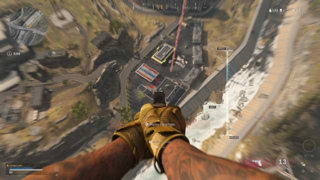how to shoot while in the air in cod warzone