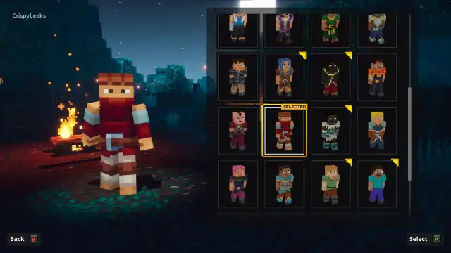 change character appearance in minecraft dungeons