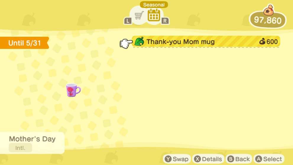 seasonal items animal crossing new horizons