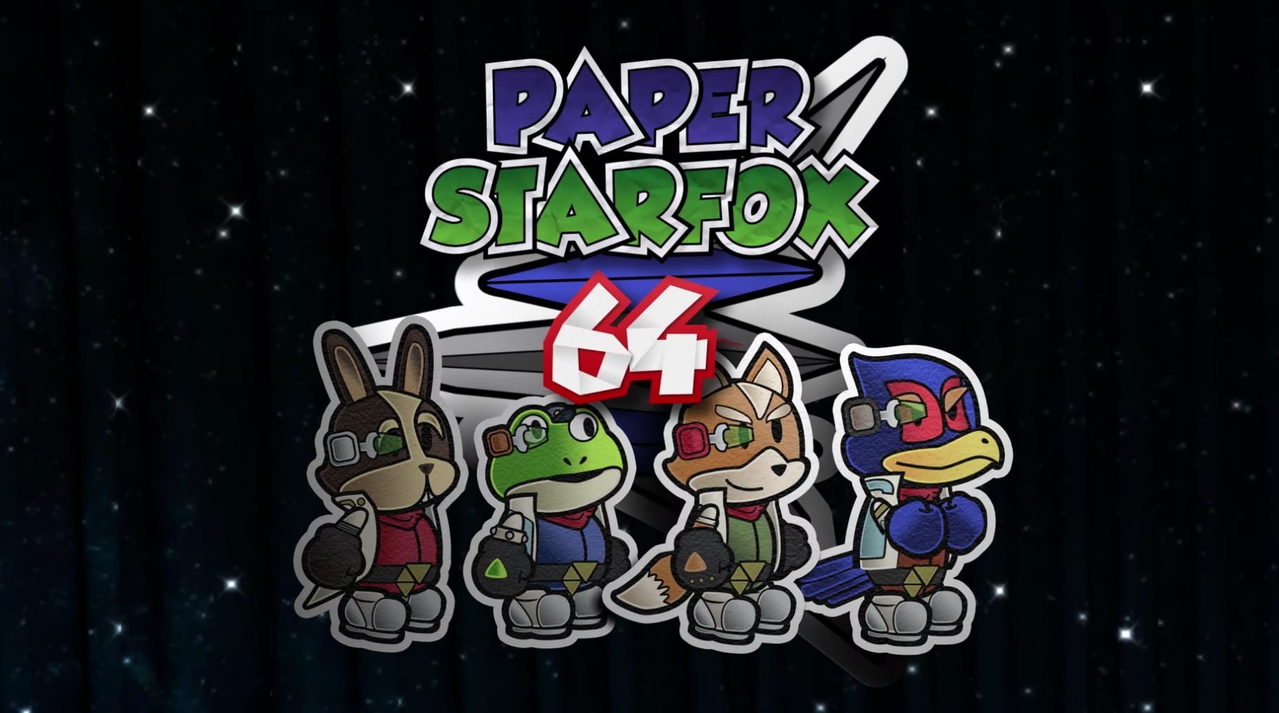 paper star fox 64
