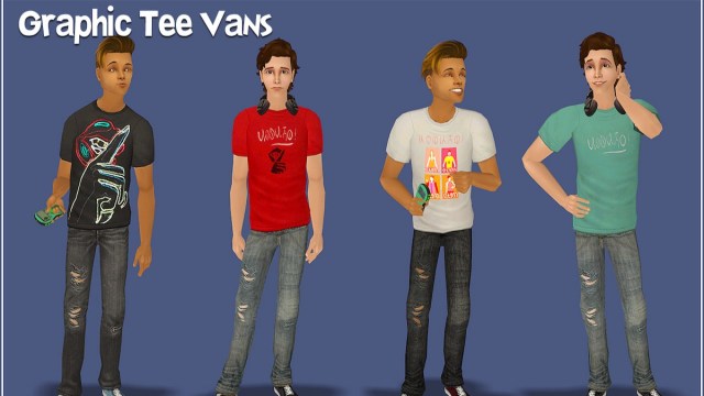 Sims 2 Graphic Tee Vans mod