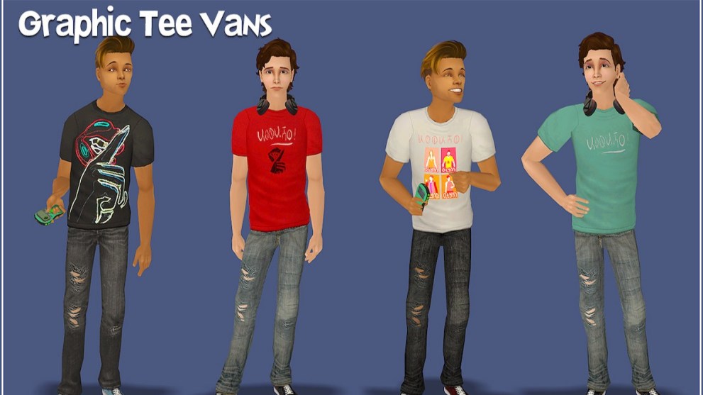 Sims 2 Graphic Tee Vans mod