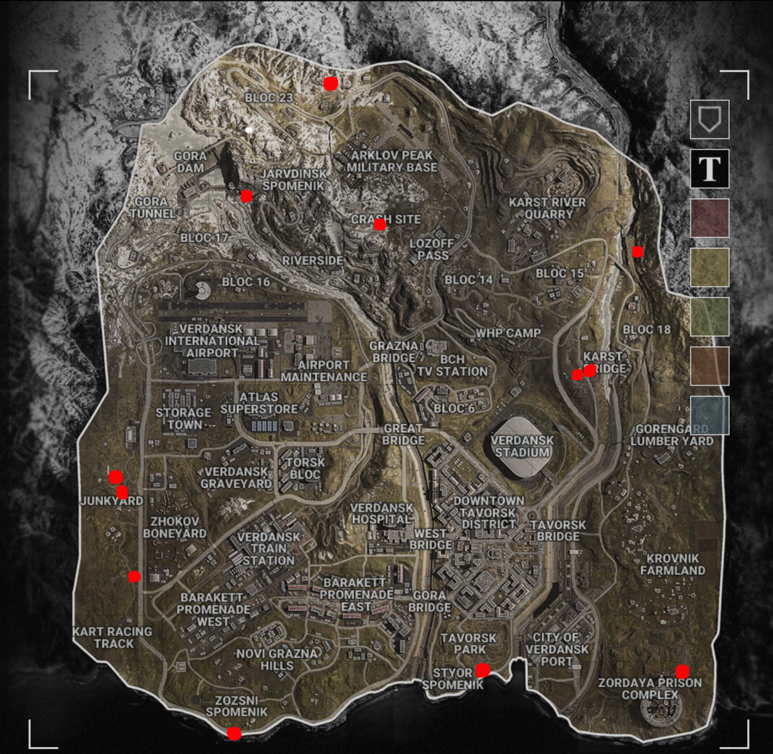 warzone red access card locations