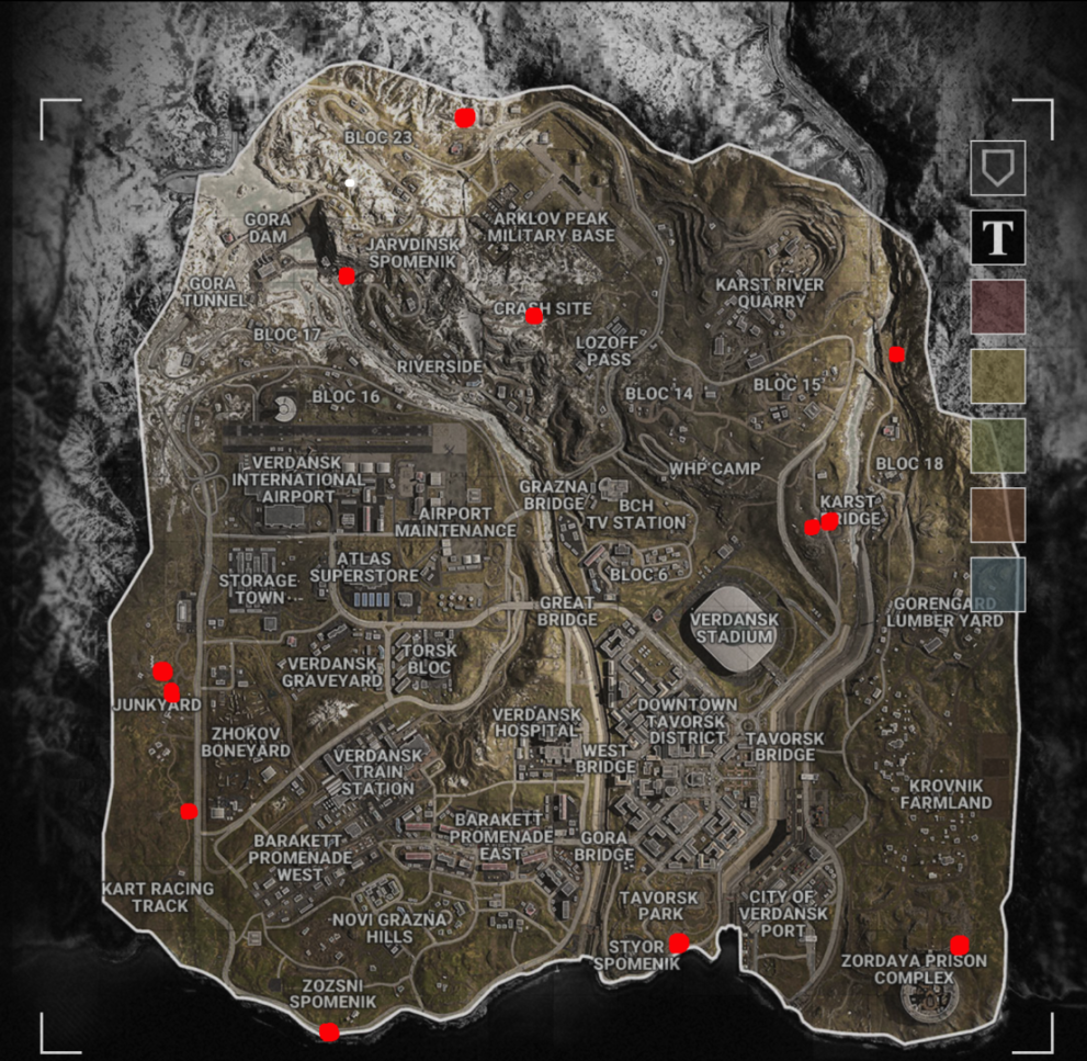 warzone, bunker locations