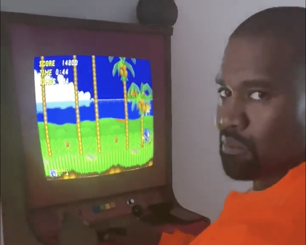 Kanye West playing Sonic 2