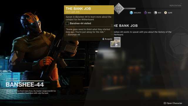 destiny 2 witherhoard catalyst, bank job