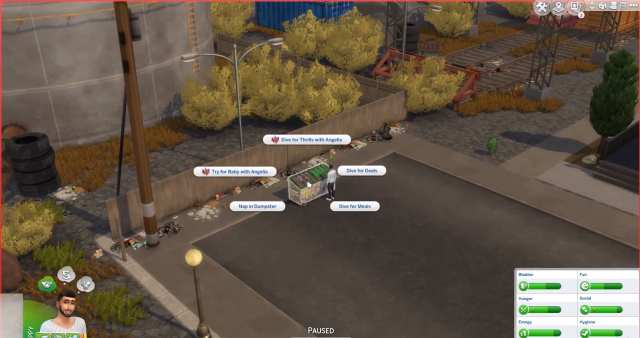 dumpster diving in sims 4 eco lifestyle
