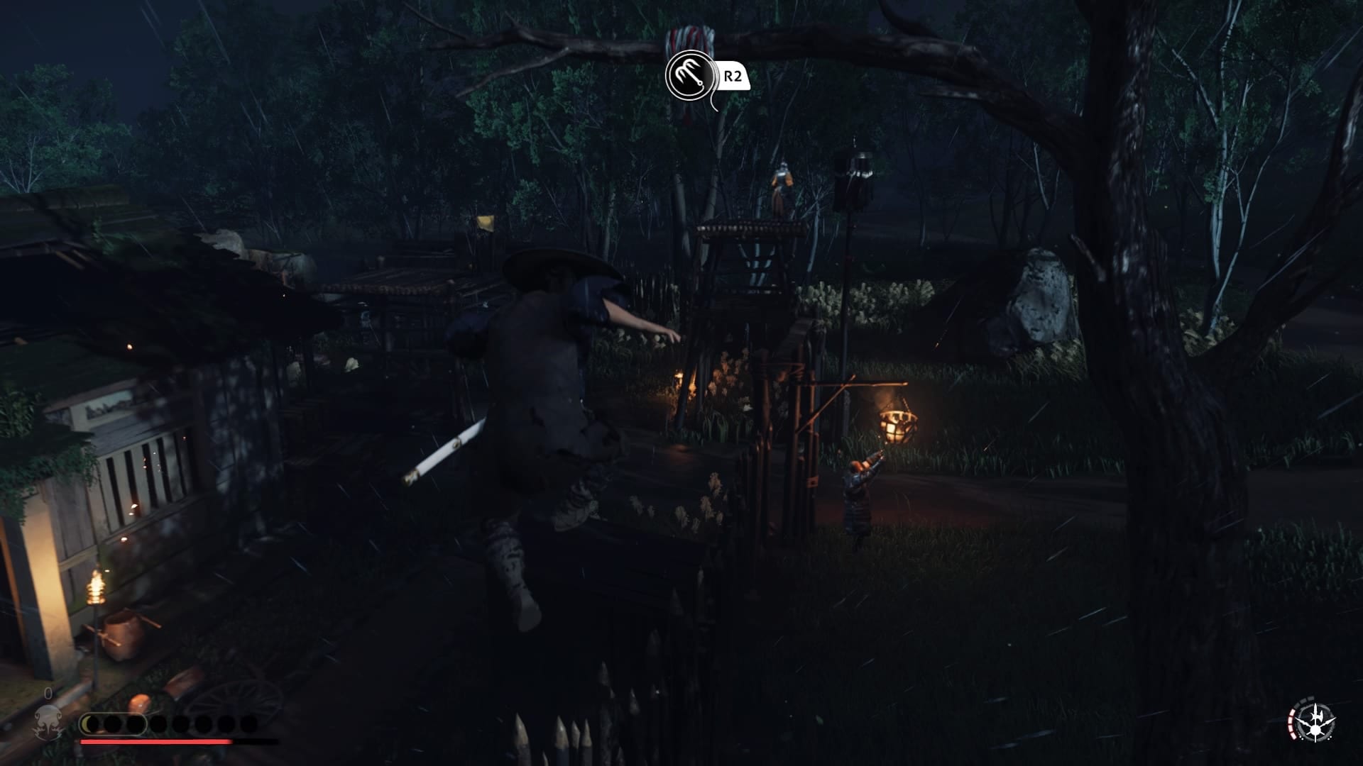 Ghost of Tsushima How to Use the Grappling Hook Twinfinite