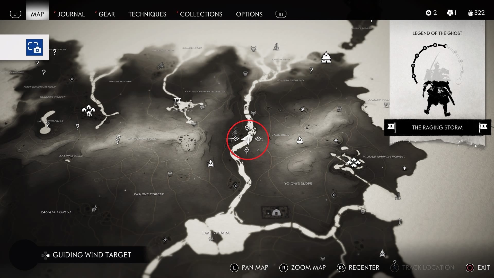 ghost of tsushima location map