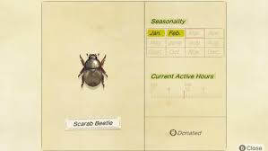 Scarab Beetle Animal Crossing New Horizons