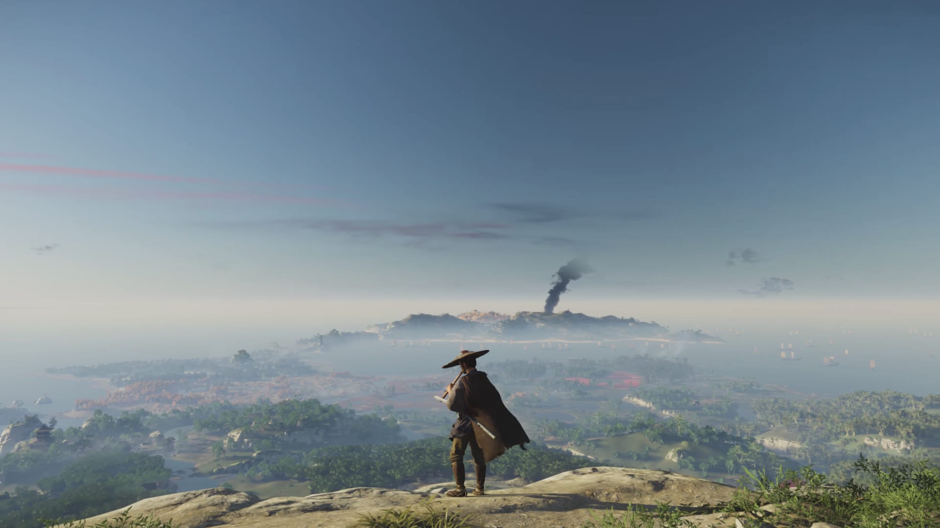 ghost of tsushima, map, size, how big