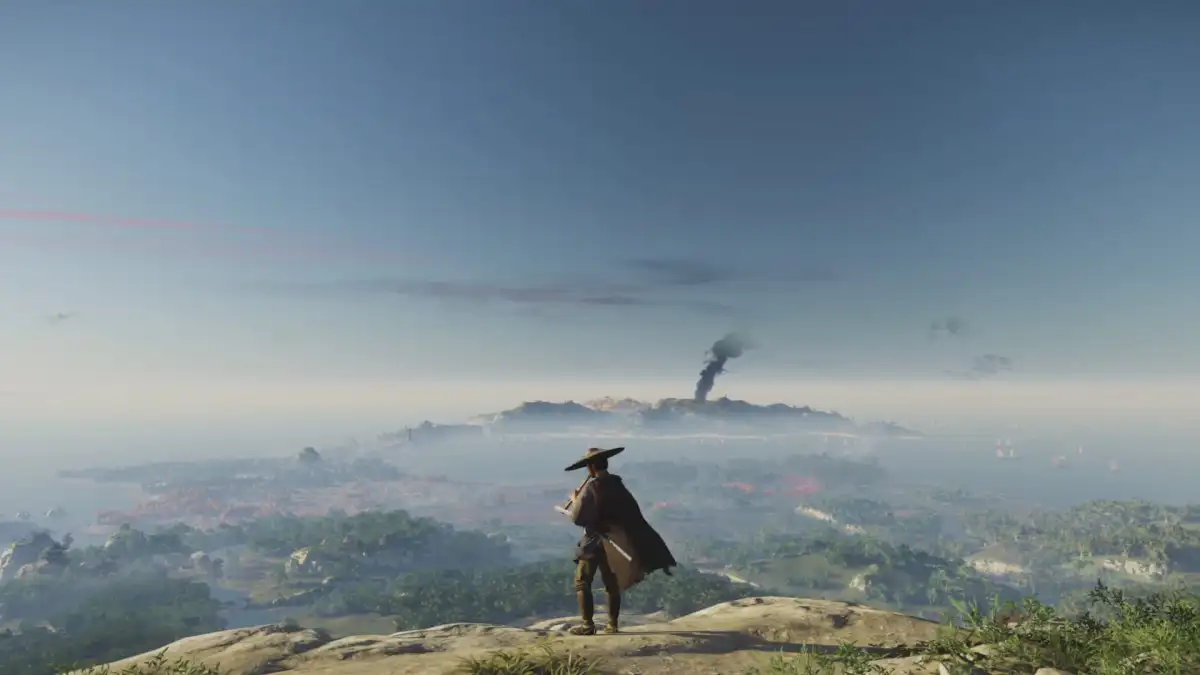 ghost of tsushima, map, size, how big