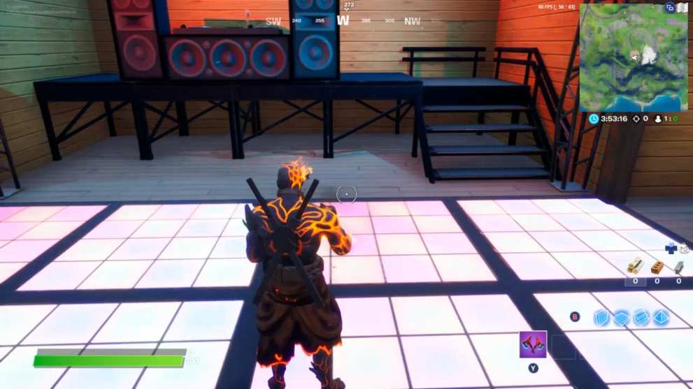 dance on the apres ski dance floor in Fortnite