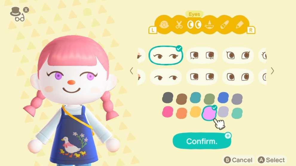 animal crossing new horizons, body paint, eye colors