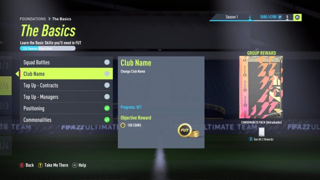 how to change ultimate team squad name fifa 22