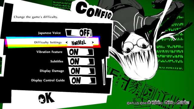 persona 5 strikers change difficulty