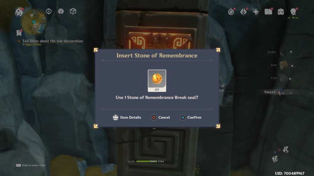 Genshin Impact Stones of Remembrance How to Open the Nine Pillars