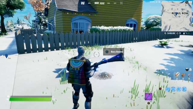 where to bury gnomes in retail row in fortnite