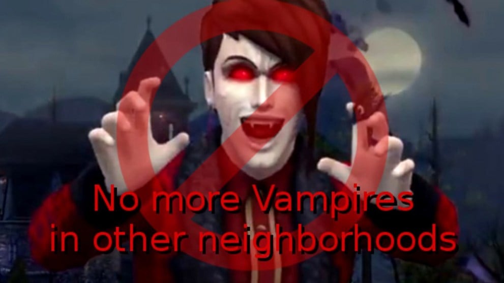 No more vampires mod in Sims 4