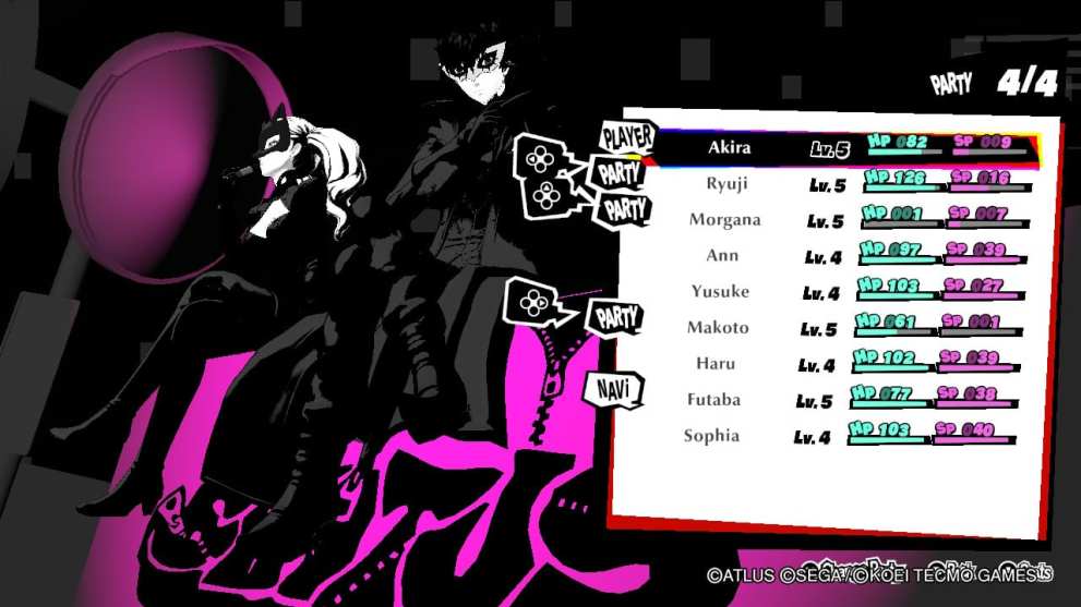persona 5 strikers change party members