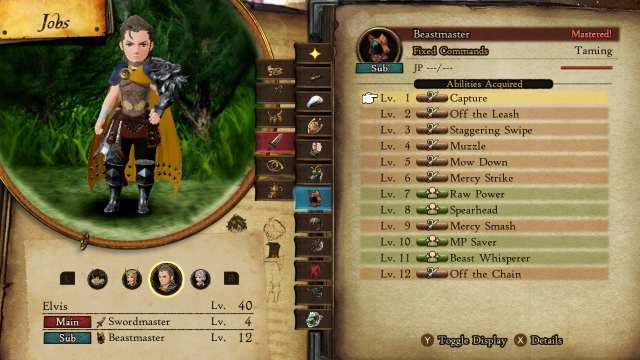 bravely default 2 change character appearance