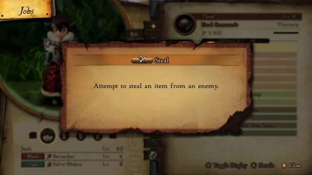 bravely default 2 steal items