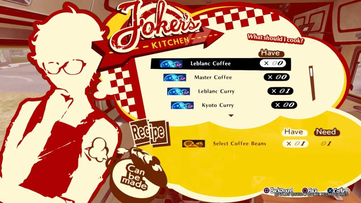 Persona 5 Strikers, All Cooking Recipe Locations