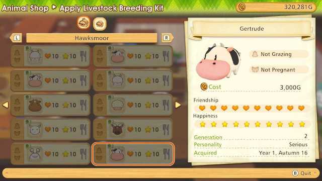 increase animal produce quality story of seasons pioneers of olive town