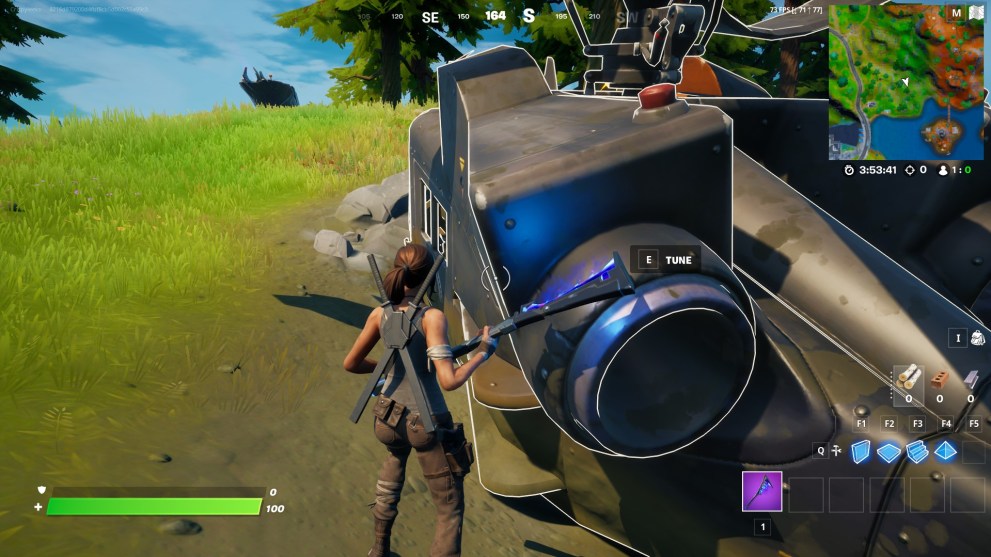where to investigate downed black helicopter in fortnite