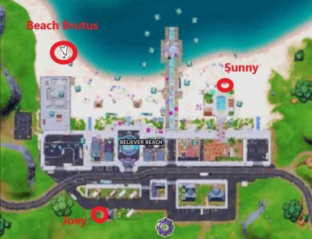 sunny beach brutus joey map locations
