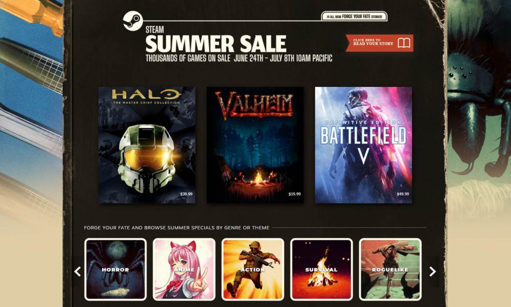 Steam Summer Sale Goes Live Includes New Minigame Game Profiles