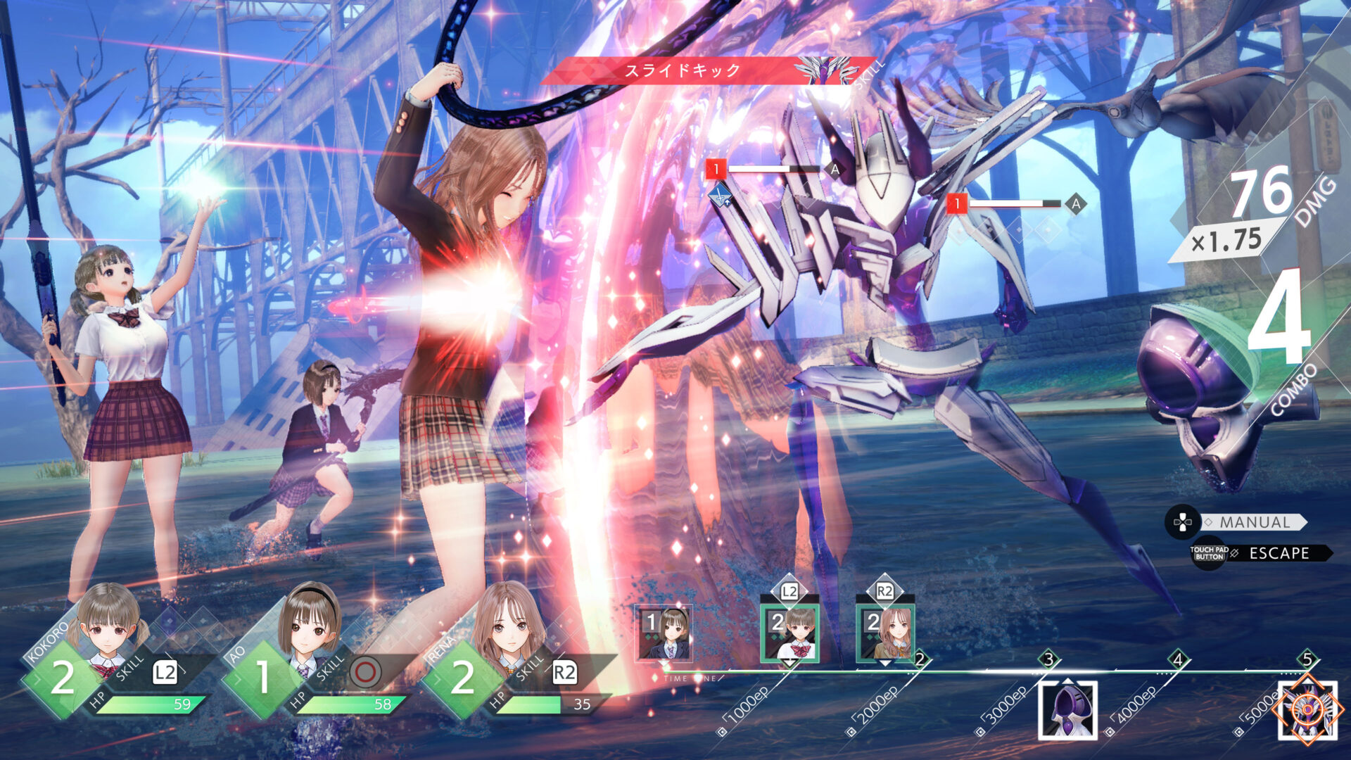 blue reflection second light gameplay