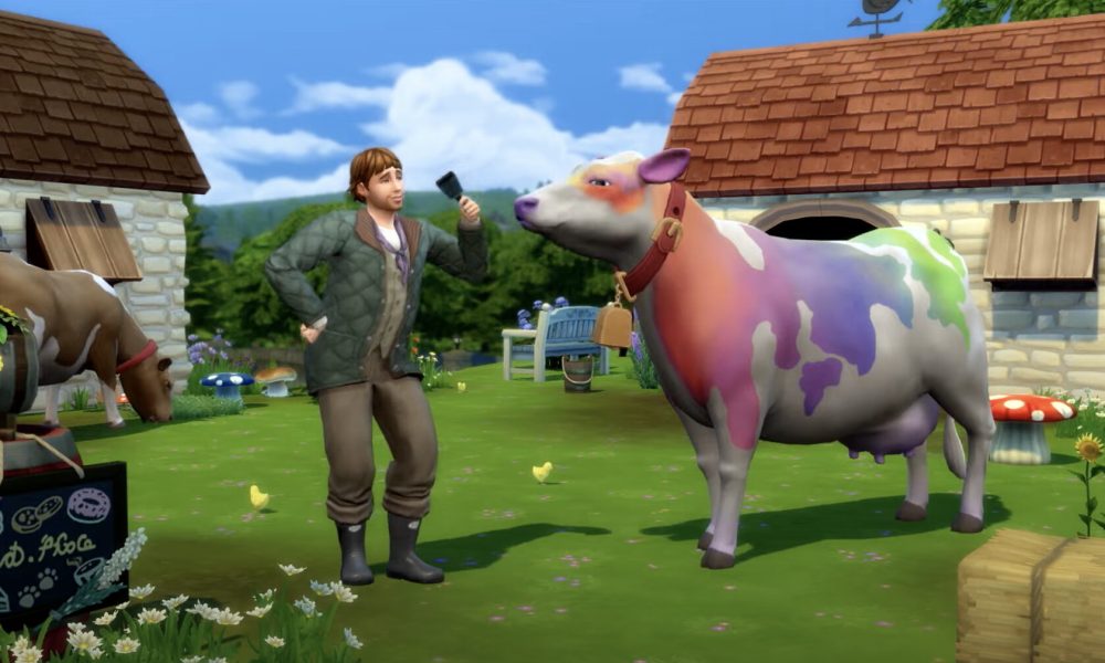 Sims 4 Rainbow Cow