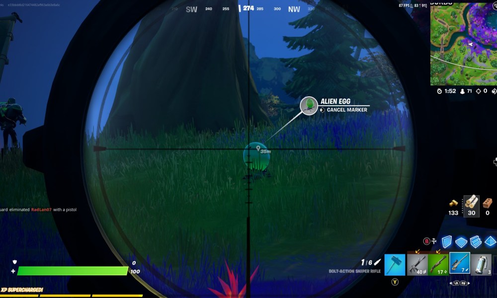 Fortnite How & Where to Mark Alien Egg