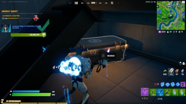 open a chest at IO Outpost in Fortnite
