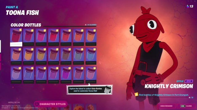 how to customize toona fish in fortnite
