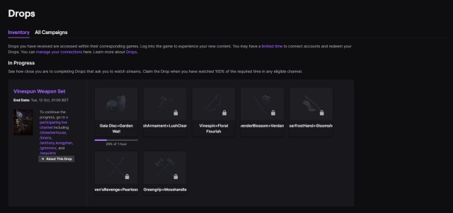 how to get vinespun weapon set in new world, new world twitch drops