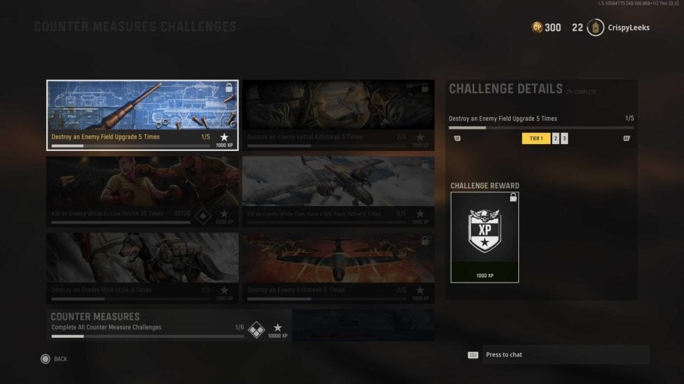 Complete challenges to level up cod vanguard