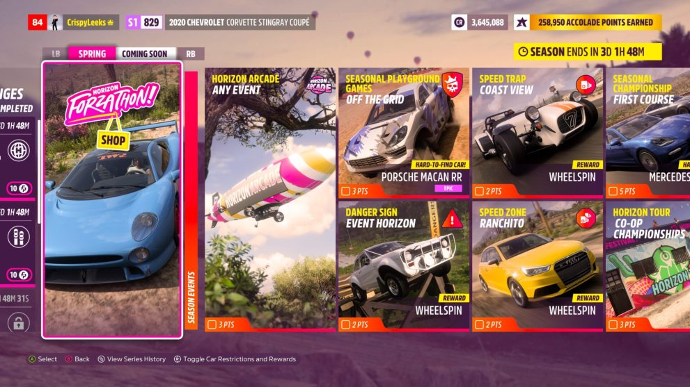 Forza horizon 5 forzathon shop