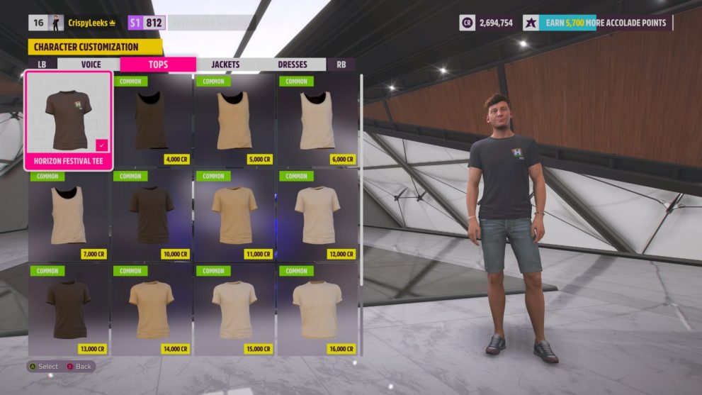 forza horizon 5 change clothes